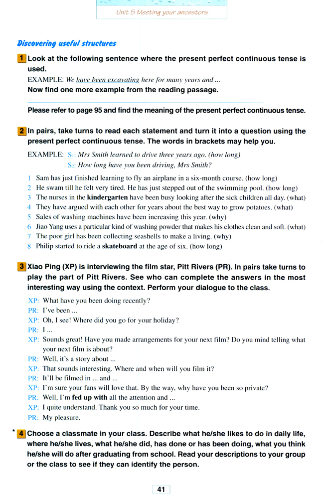 Unit 5 Meeting your ancestors(第41页)