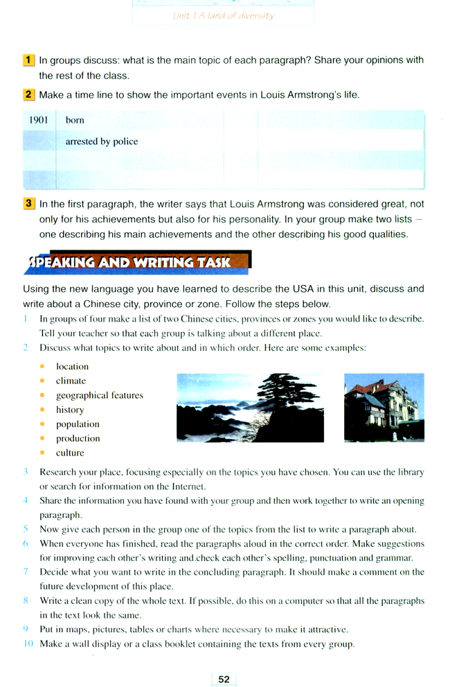 Unit 1 A land of diversity(第52页)