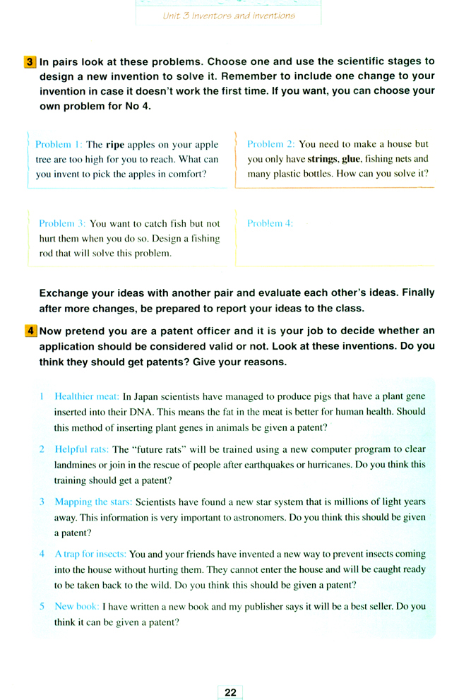 Unit 3 Inventors and inventions(第22页)