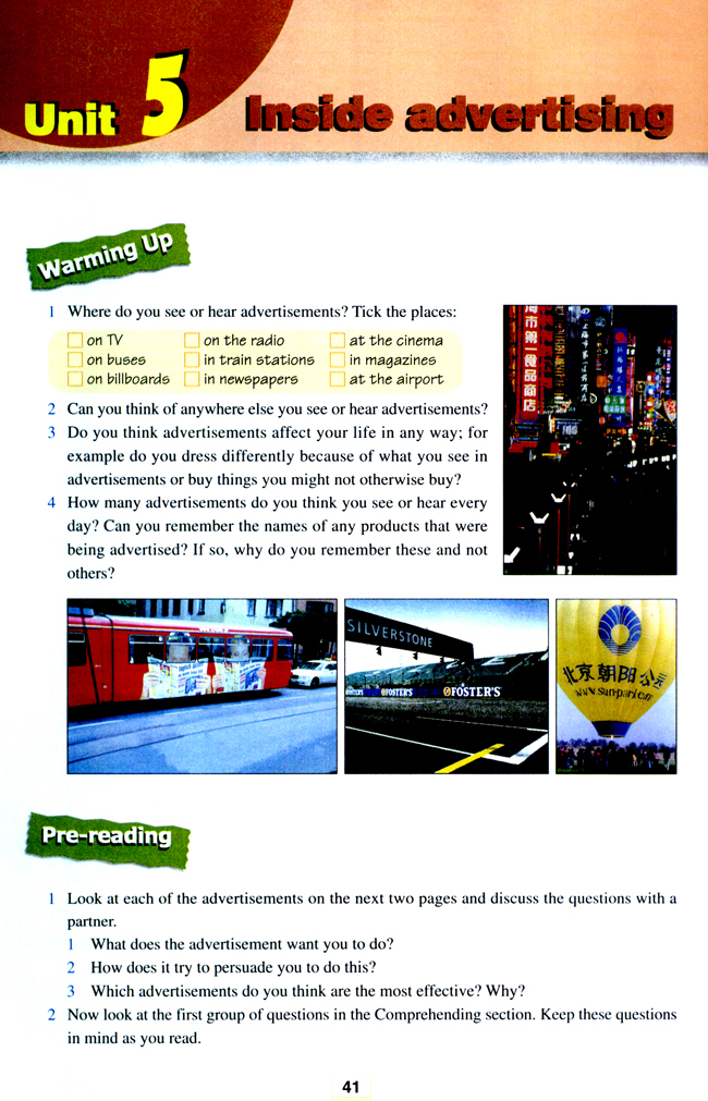 Unit 5 Inside advertising(第41页)