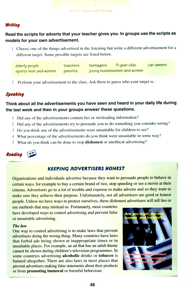 Unit 5 Inside advertising(第48页)