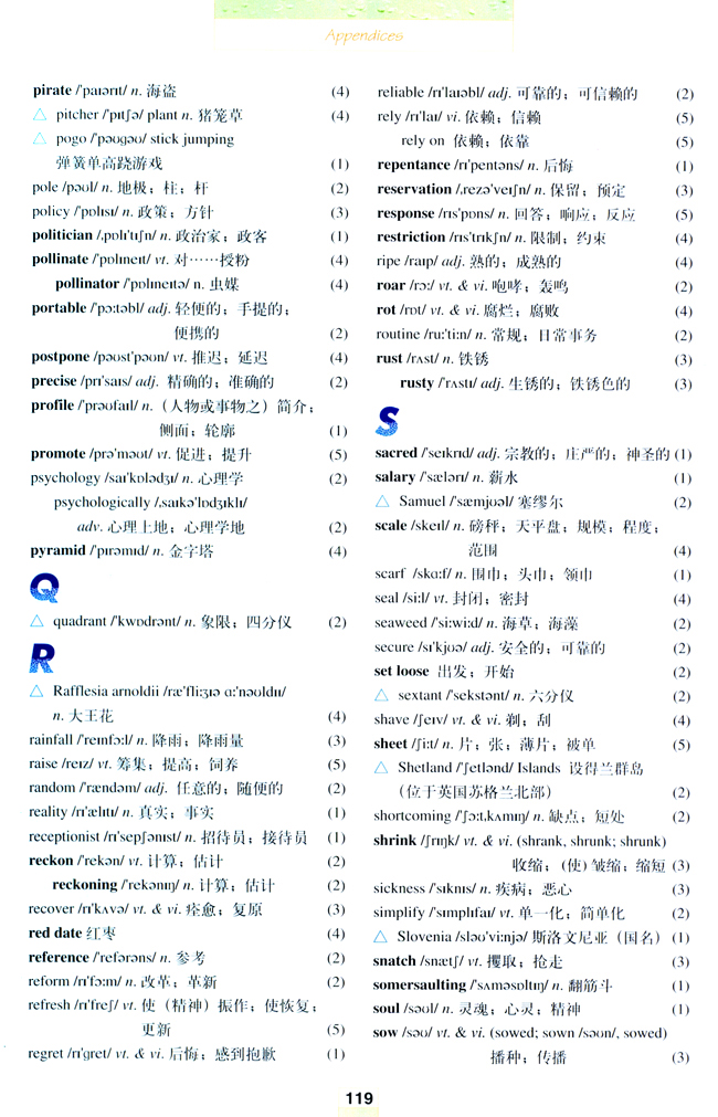vocabulary(第119页)