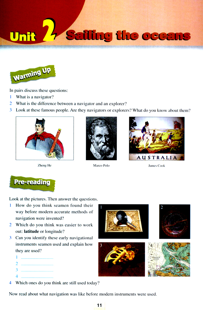 Unit 2 Sailing the oceans(第11页)