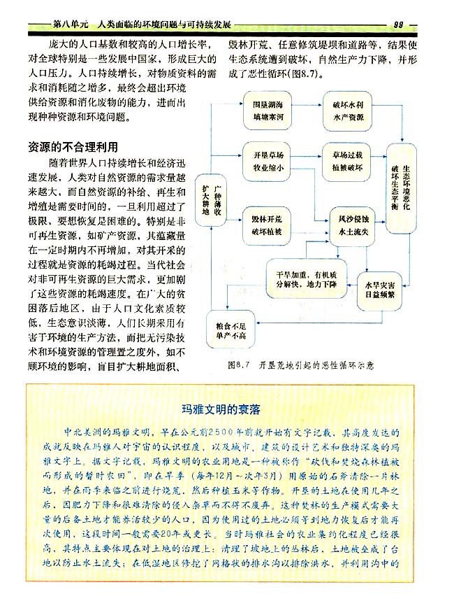 8．2 环境问题产生的主要原因(第96页)