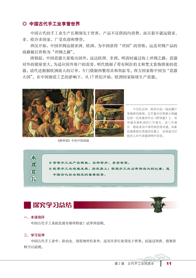 2 古代手工业的进步(第11页)