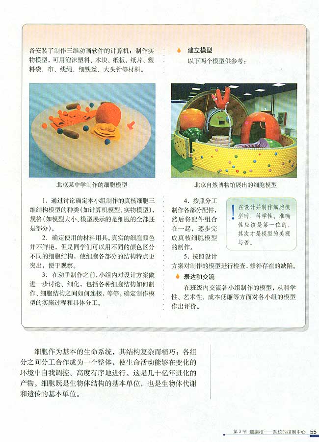 第3节 细胞核――系统的控制中心(第55页)