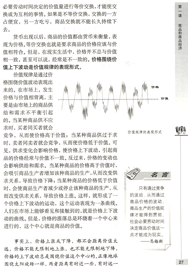 第三节 价值规律 价值规律的内容和表现形式(第27页)