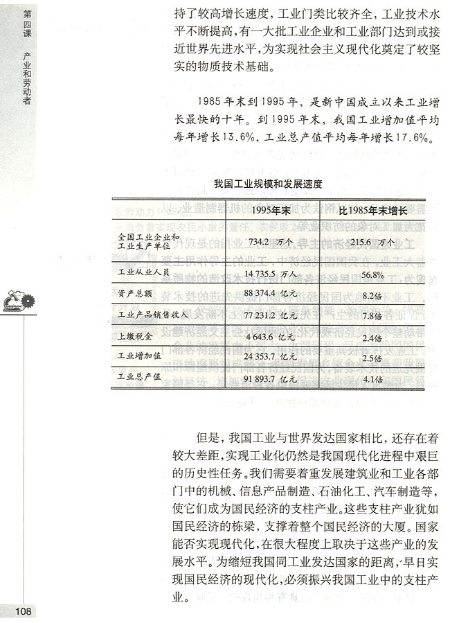 工业是国民经济的主导(第108页)