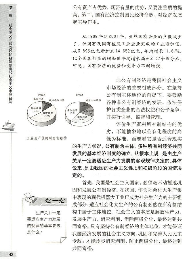 公有制为主体、多种所有制经济共同发展(第42页)