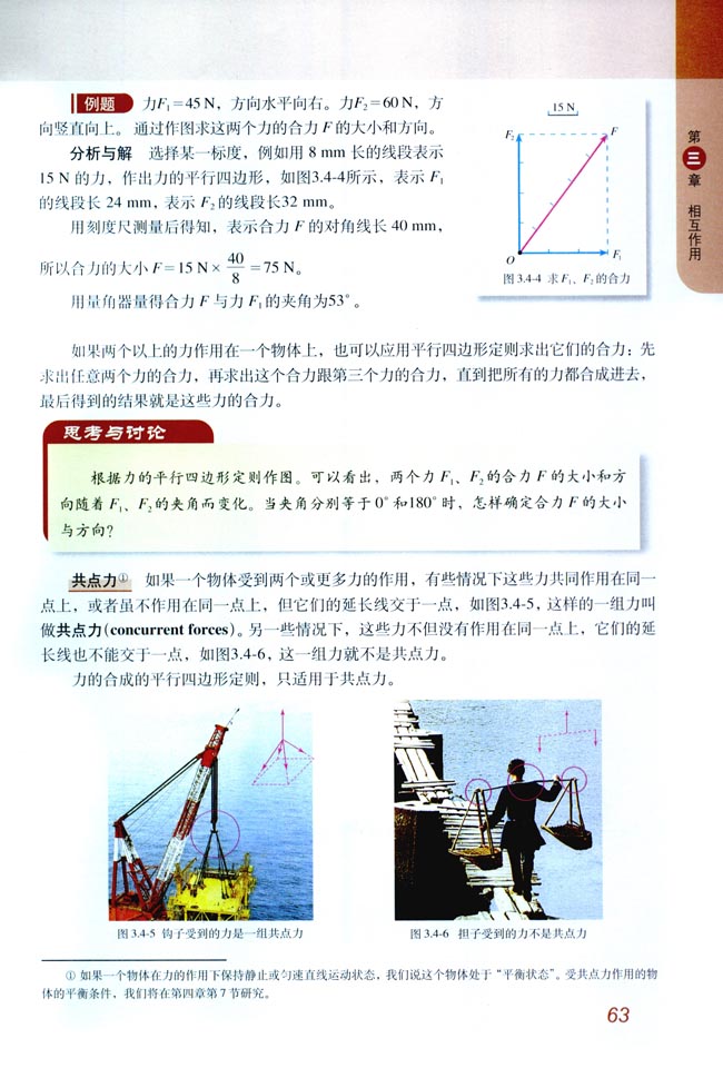 4 力的合成(第63页)