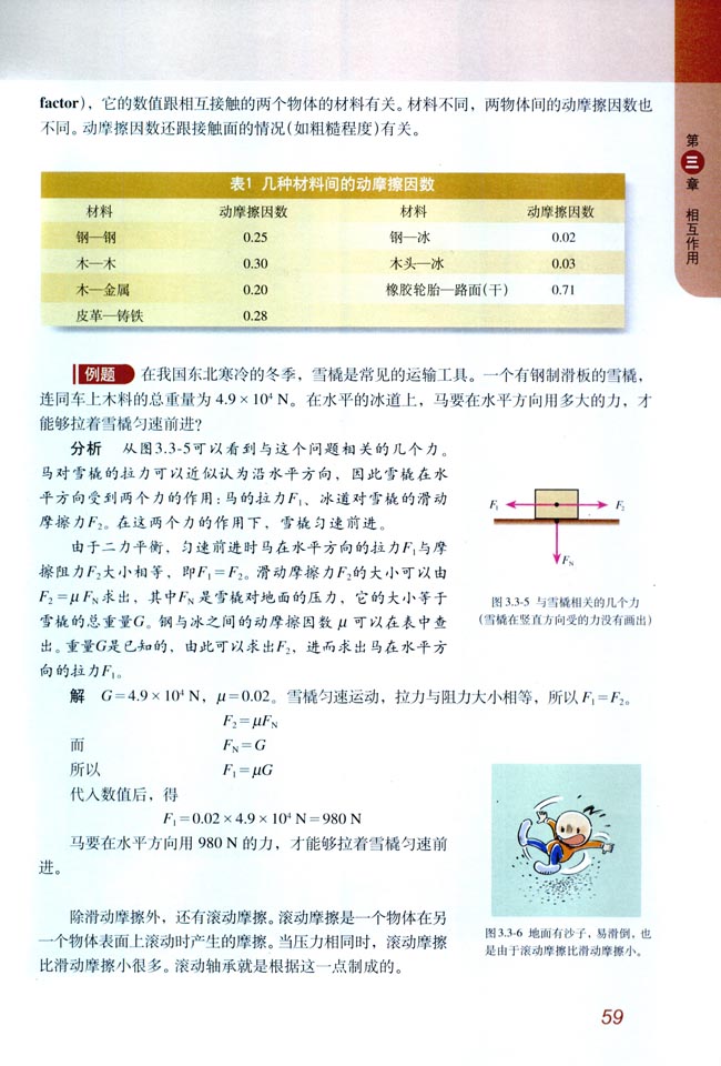 3 摩擦力(第59页)