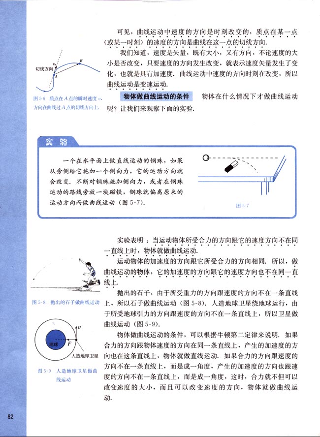一、曲线运动(第82页)