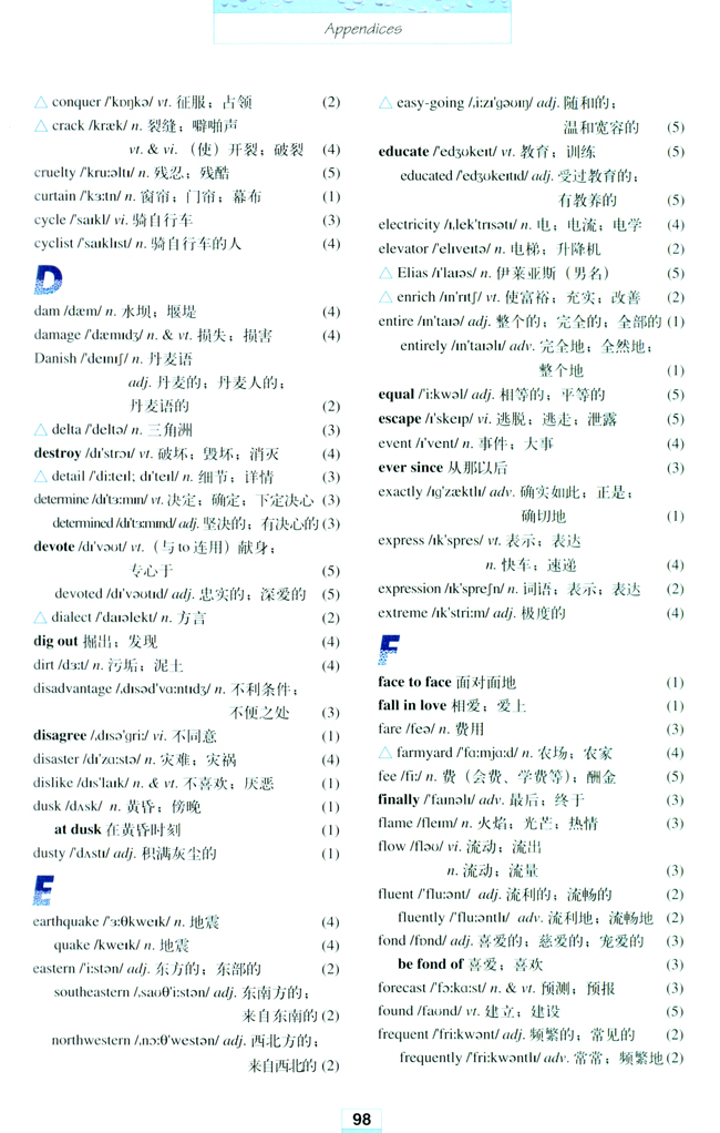Vocabulary(第98页)