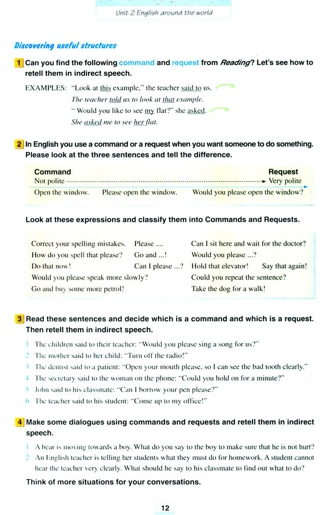 Unit 2 English around the world(第12页)