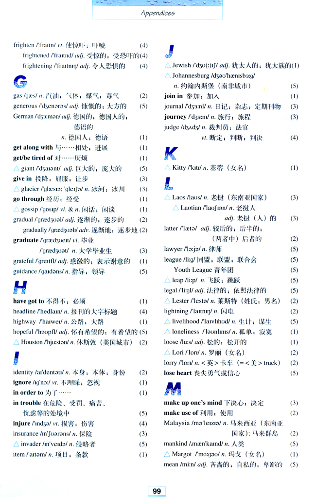 Vocabulary(第99页)