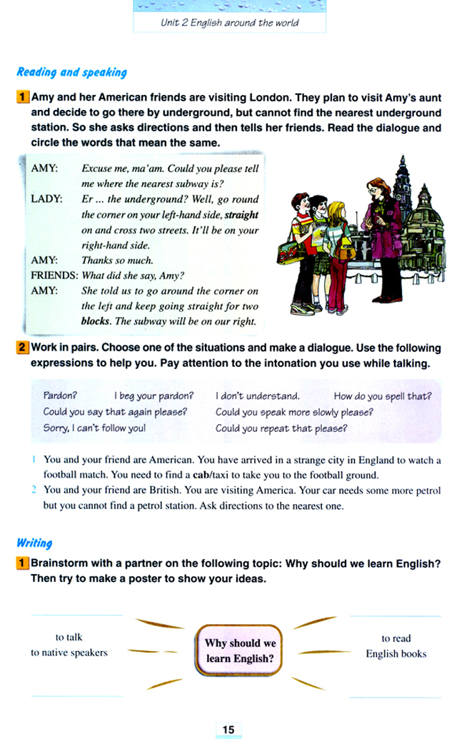 Unit 2 English around the world(第15页)