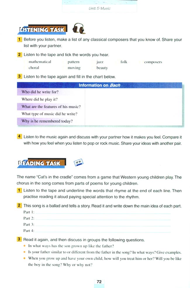 Unit 5 Music(第72页)