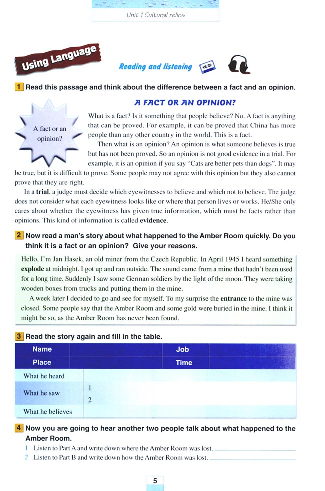 Unit 1 Cultural relice(第5页)