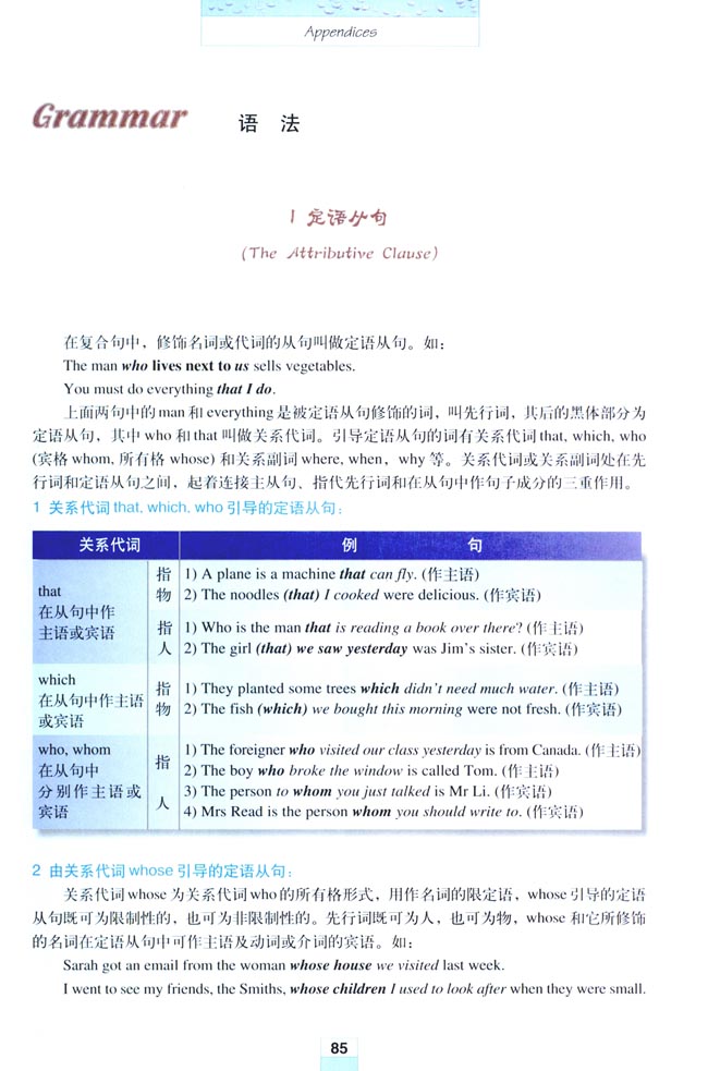 Appendices 附录(第85页)