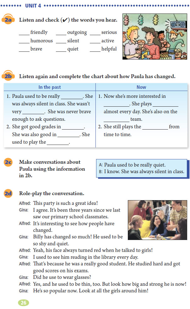 Unit 4 I used to be afraid of the dark.(第26页)