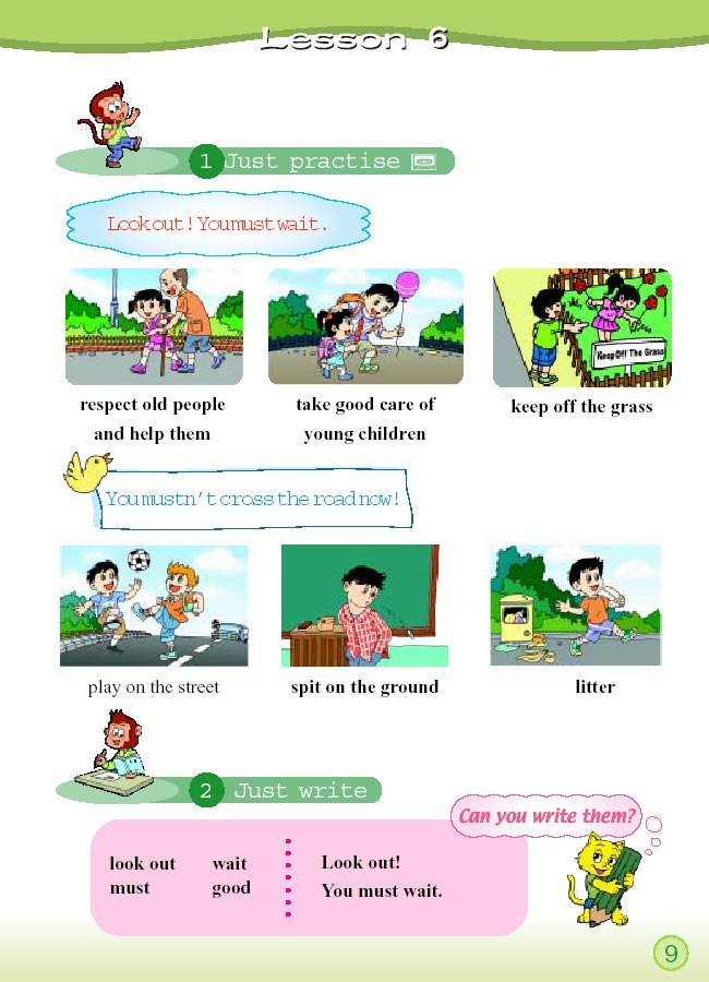 Unit 1 You should obey the rules. Lesson 1(第9页)