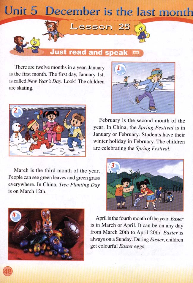 Unit 5 December is the last month. Lesson 25(第48页)