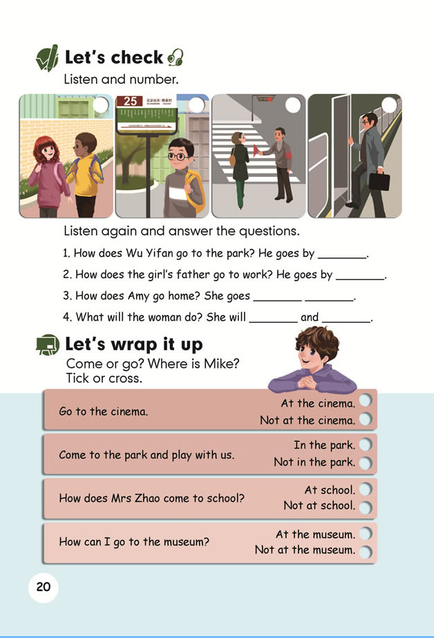 Unit 2 Ways to go to school(第20页)