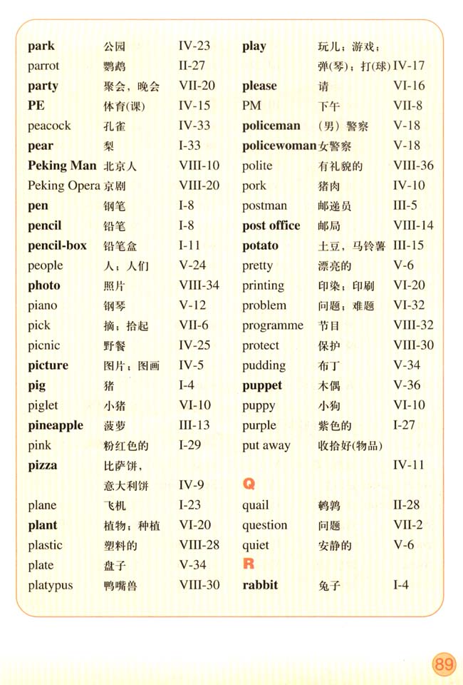 Vocabulary(第89页)
