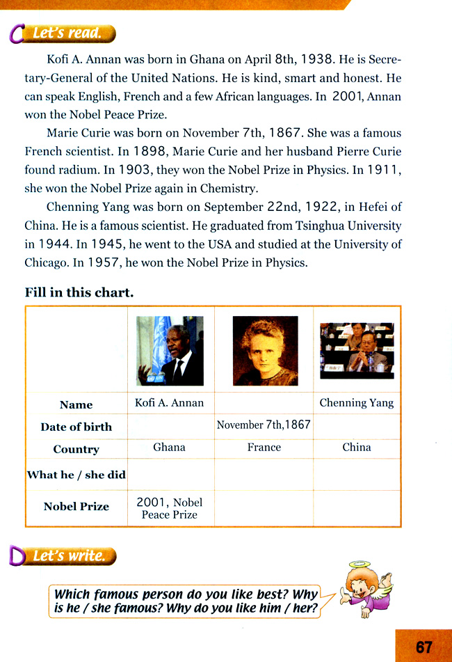 Unit 14 People of the World(第66页)