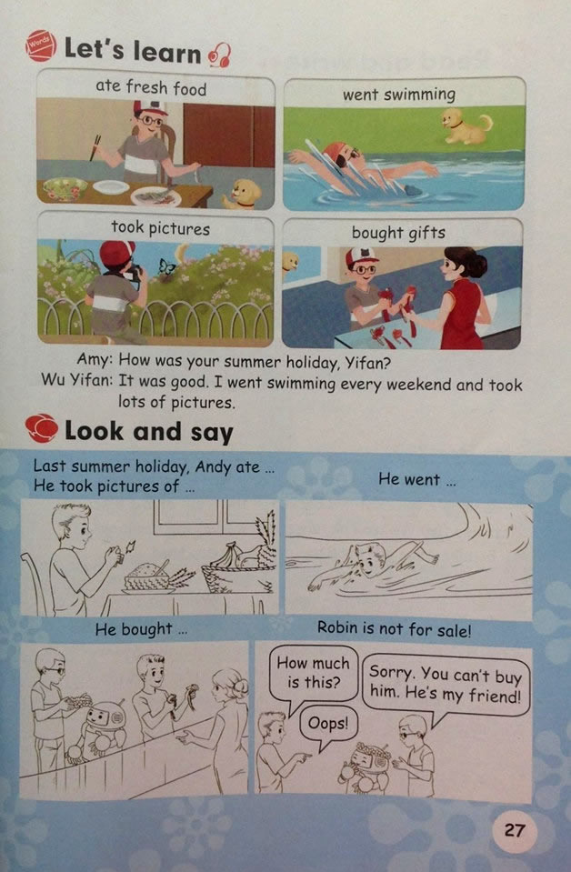 Unit 3 Where did you go(第27页)