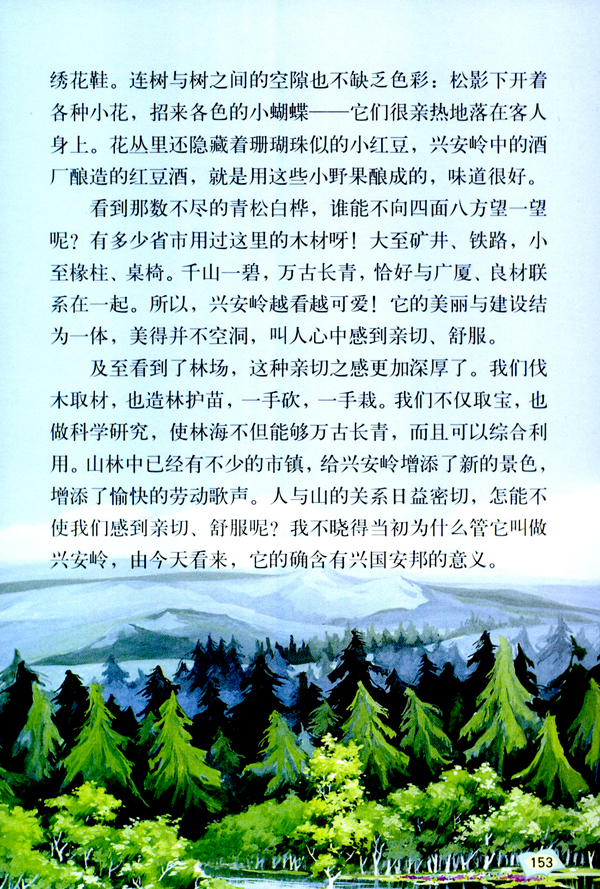 选读课文 1 林海(第153页)