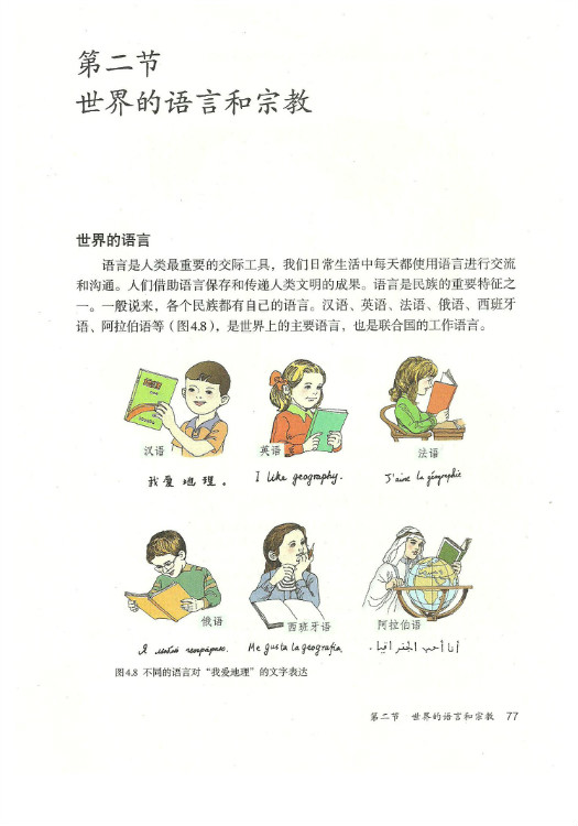 第二节 世界的语言和宗教(第77页)