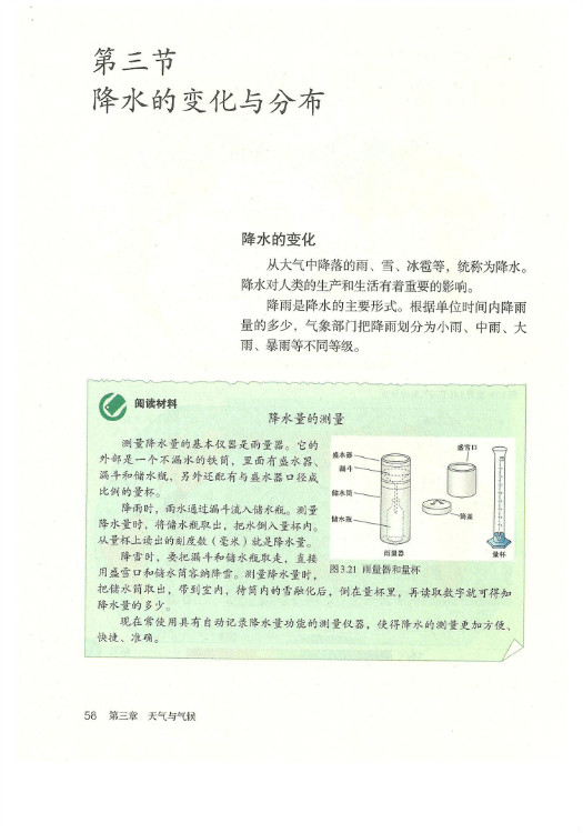 第三节 降水的变化与分布(第58页)