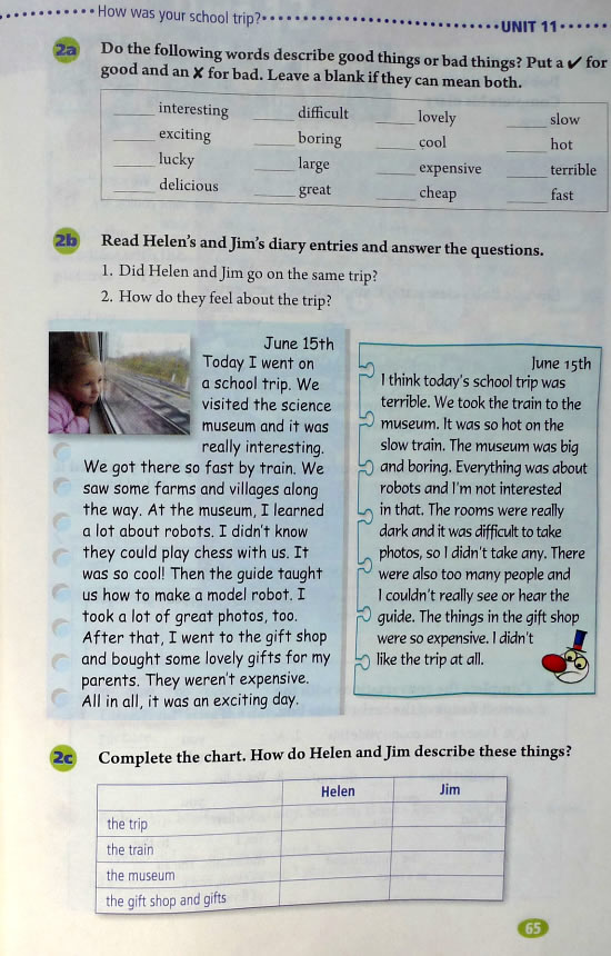 11 How was yourschool trip?(第65页)