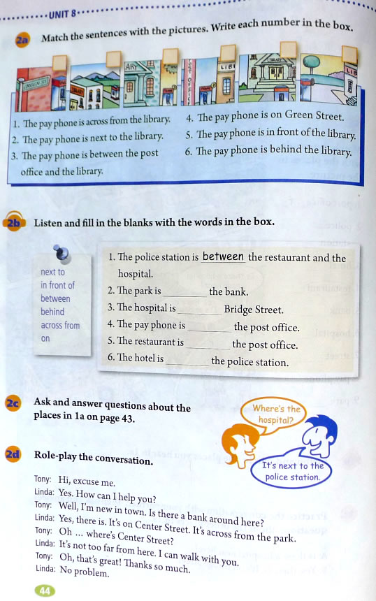 8 Is there a post office near here?(第44页)