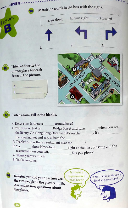 8 Is there a post office near here?(第46页)