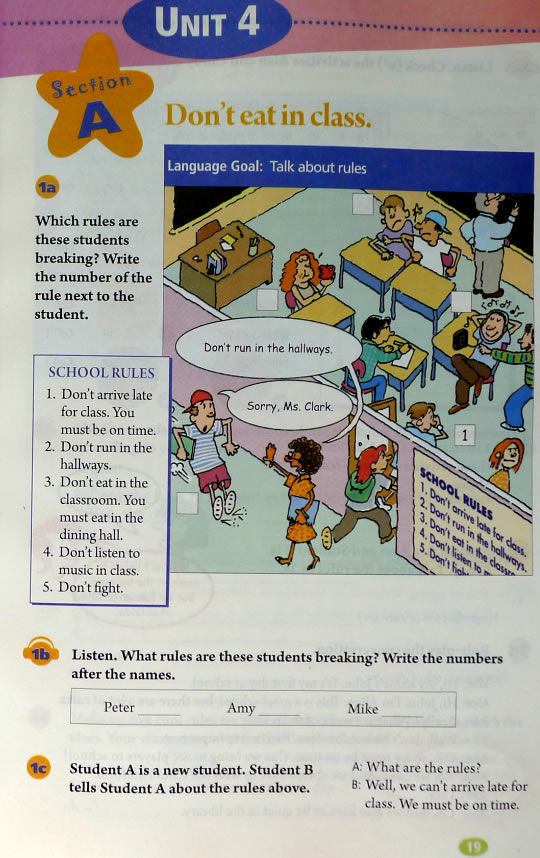 4 Don’t eatin class.(第19页)