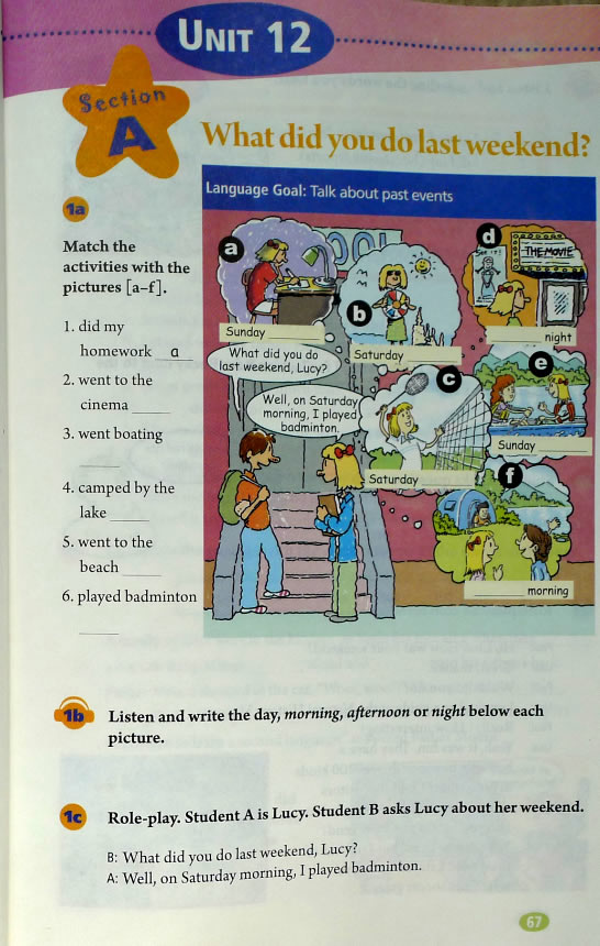 12 What didyou do lastweekend?(第67页)