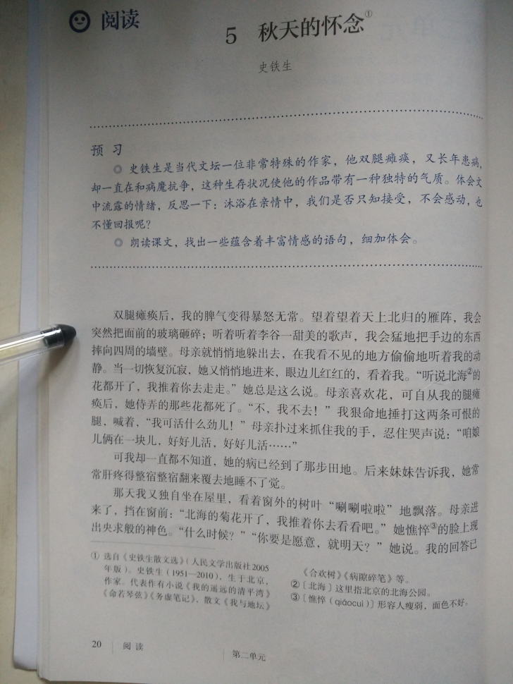 5 秋天的怀念(第20页)