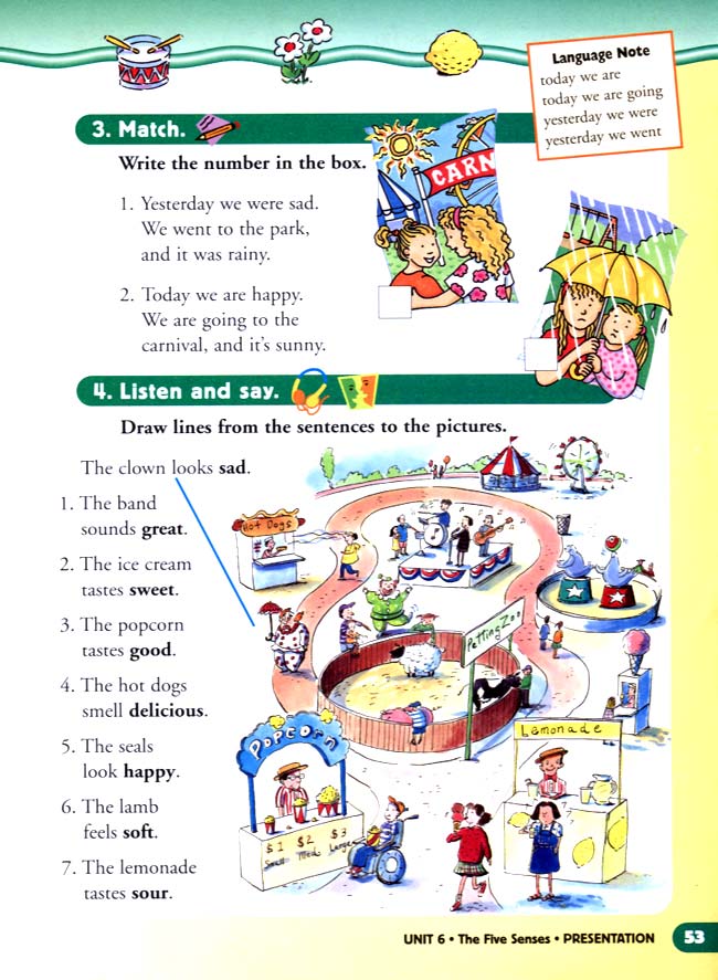 unit 6 The Five Senses(第53页)