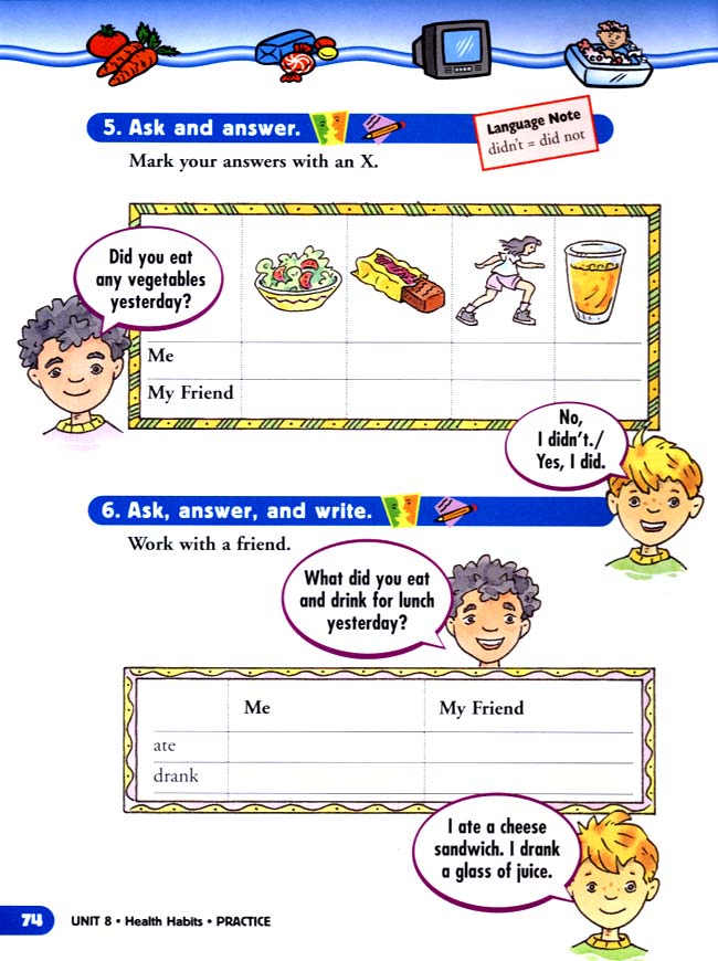 unit 8 Health Habits(第74页)