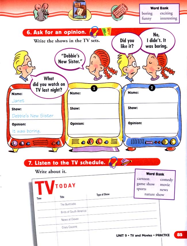 unit 9 TV and Movies(第85页)