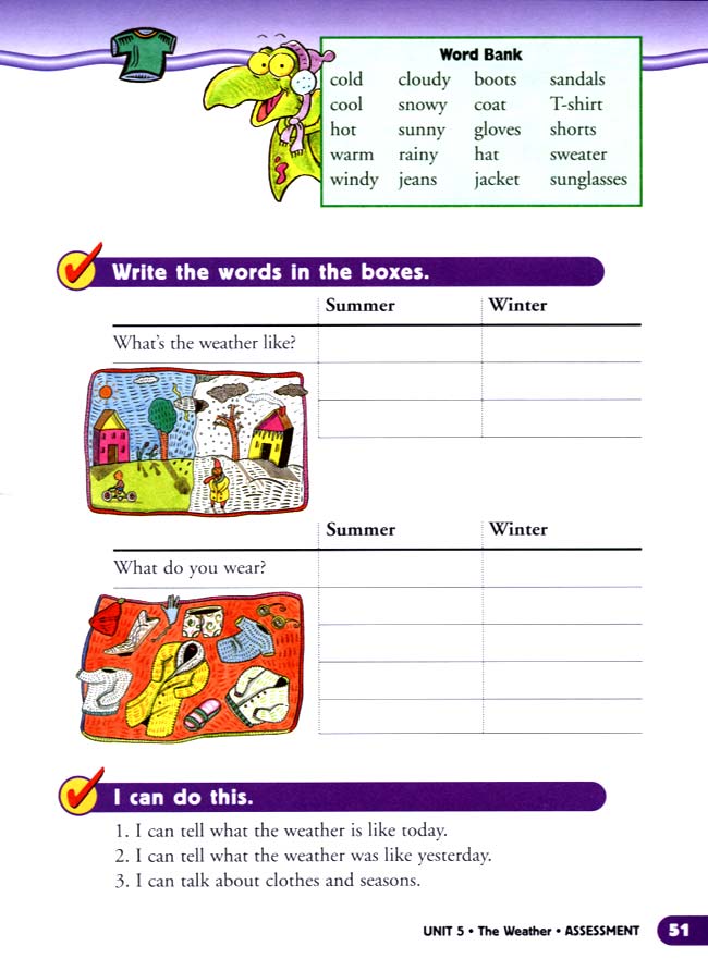 unit 5 The Weather(第51页)