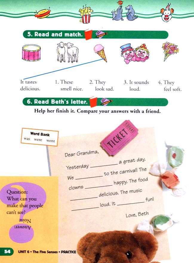 unit 6 The Five Senses(第54页)