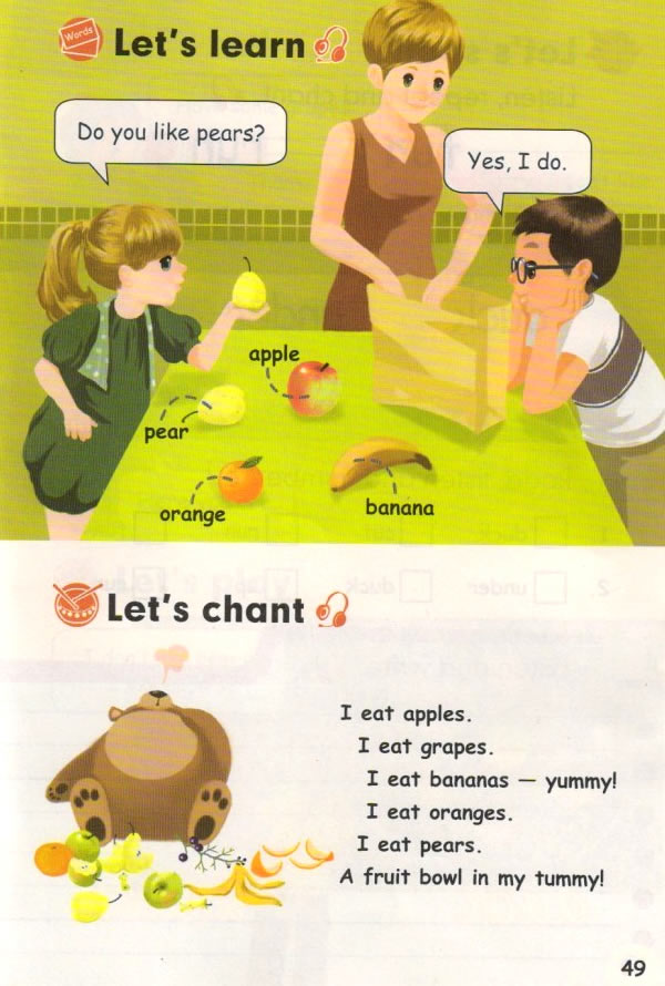 Unit 5 Do you like pears?(第49页)