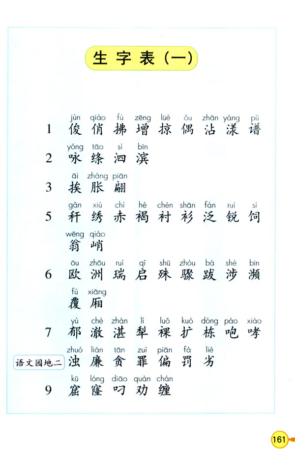 生字表（一）(第162页)