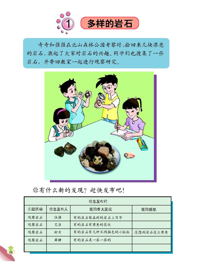 1 多样的岩石(第38页)