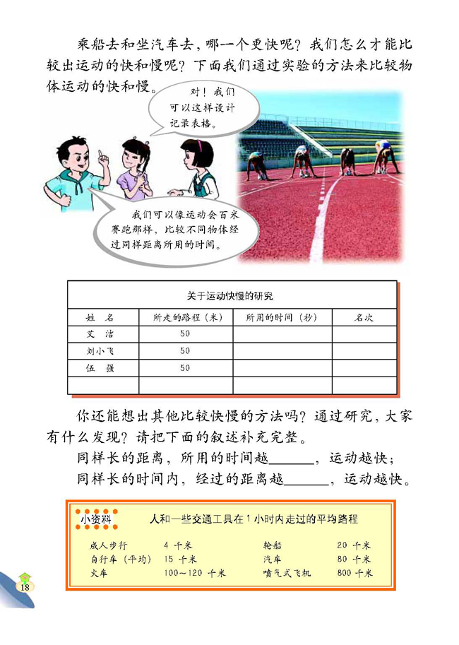4 选择最快的交通工具(第18页)