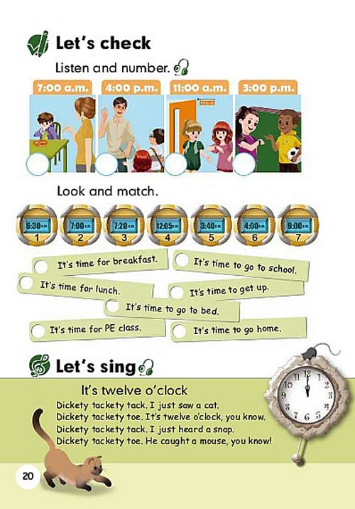 Unit 2 What time is it?(第20页)