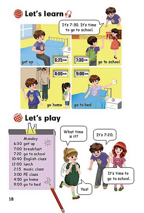 Unit 2 What time is it?(第18页)